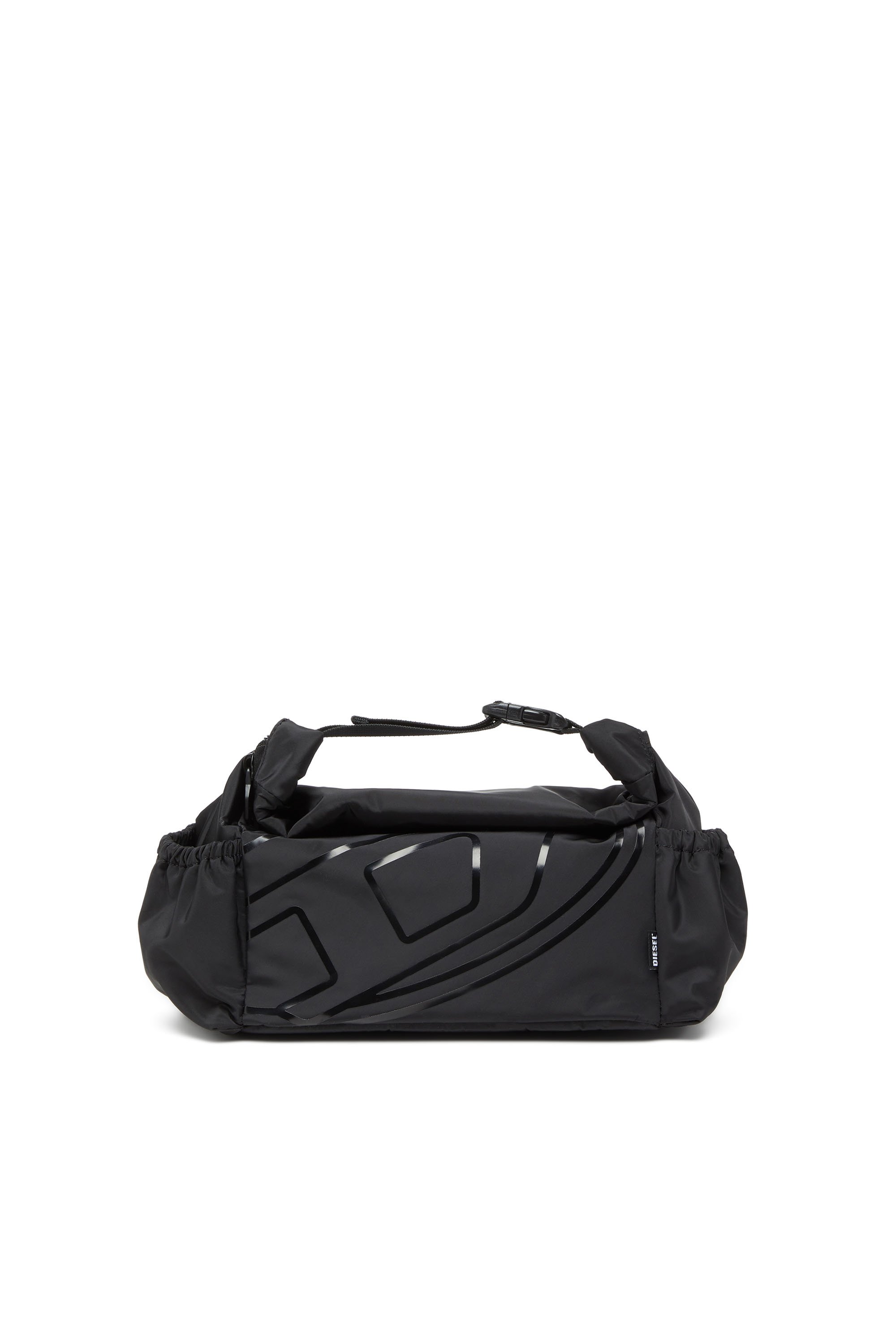 Diesel - DRAPE WASH BAG X, Trousse de toilette en nylon avec imprimé Oval D Mixte in Noir - 1