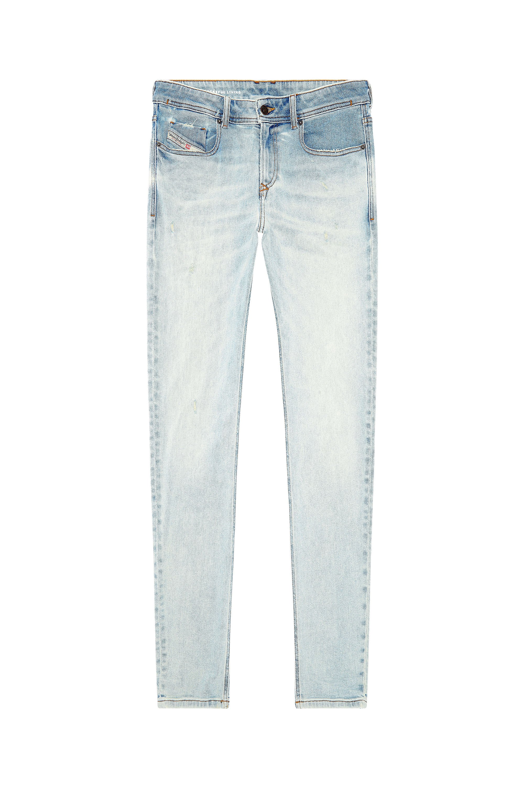 Diesel - Skinny Jeans 1979 Sleenker 09H73, Bleu Clair - Image 3