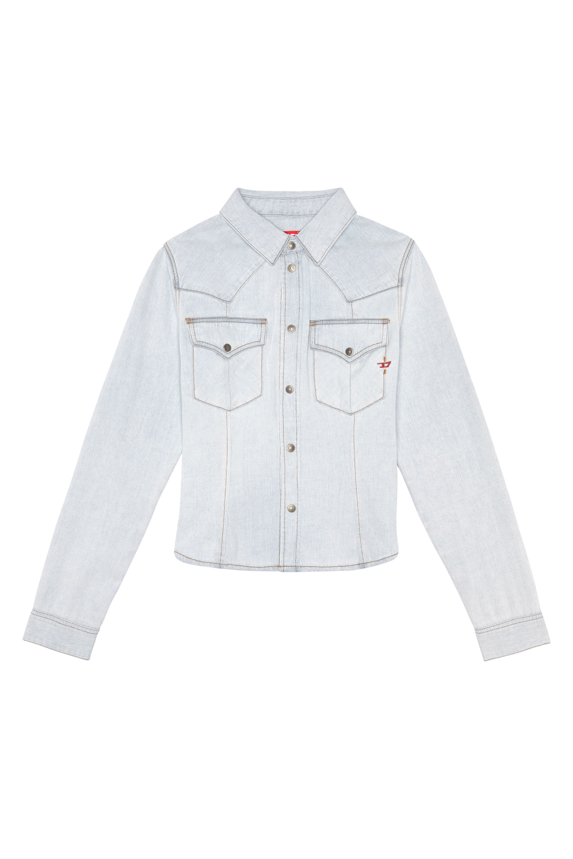 Diesel - DE-RIN WESTERN SHIRT, Light Blue - Image 1