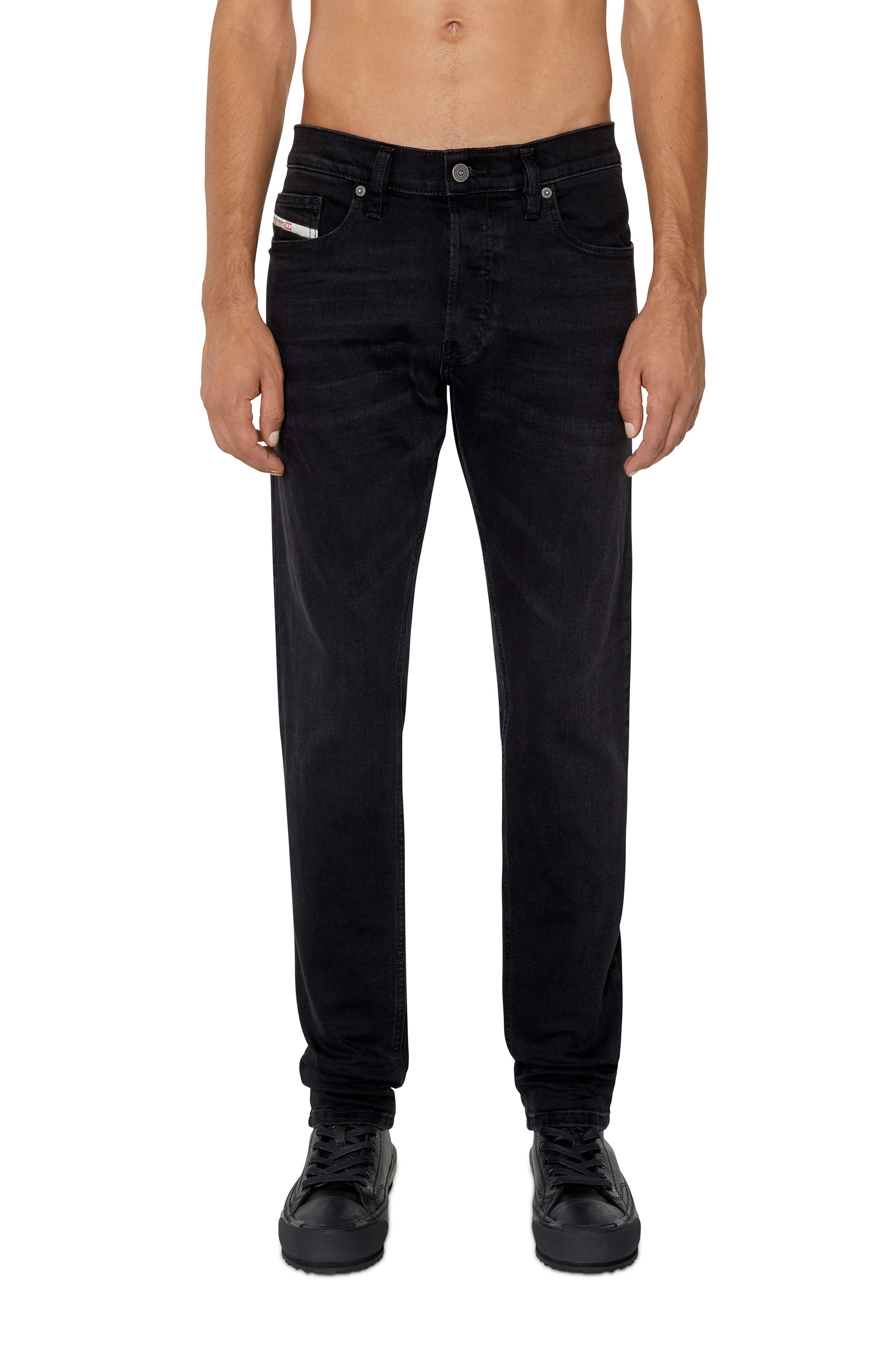 Diesel - D-Luster 0IHAU Slim Jeans, Black/Dark Grey - Image 2