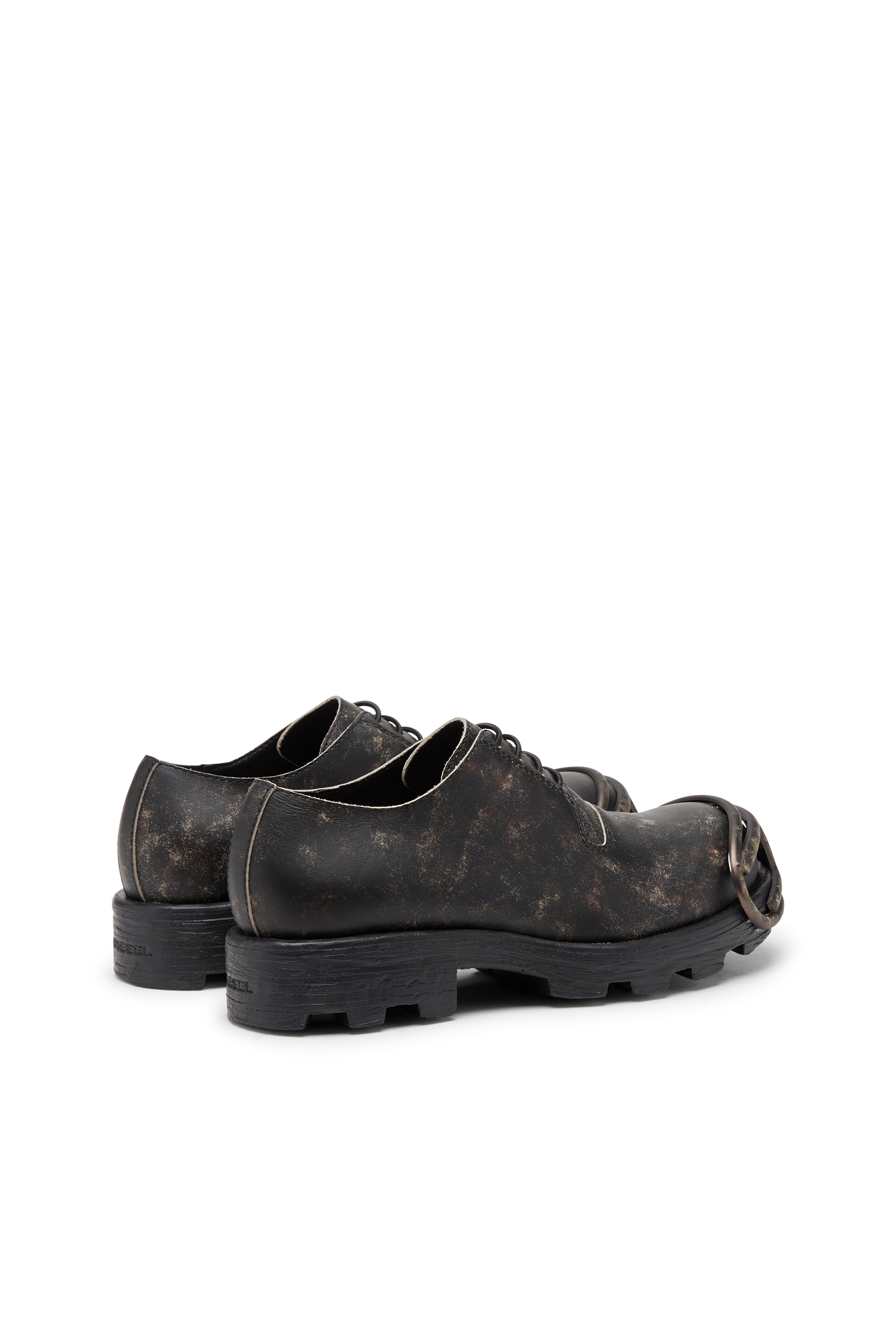 Diesel - D-HAMMER SO D, Male's D-Hammer-Derby shoes in treated leather in Dark Brown - 3