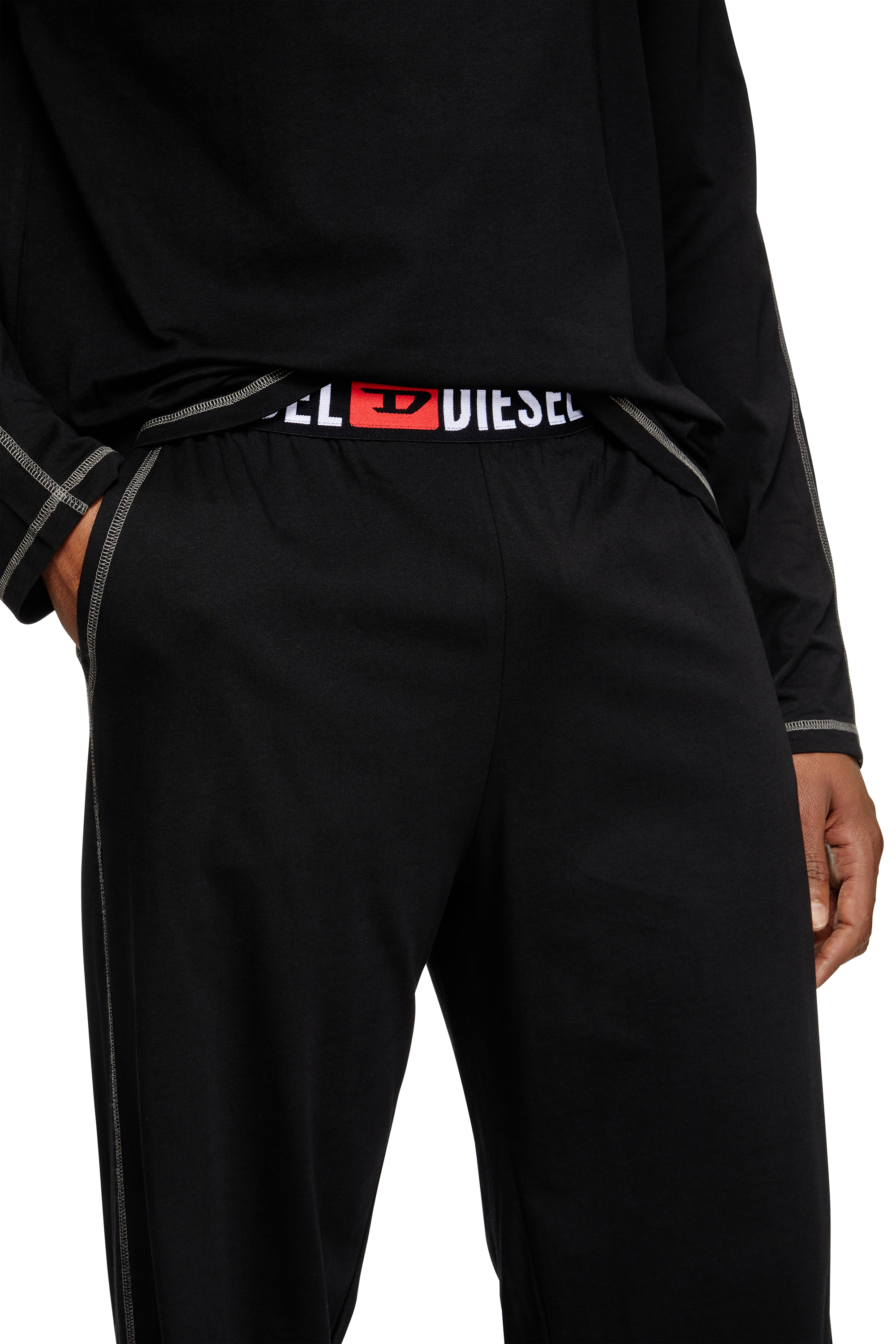 Diesel - SET-NOLAN-D-CORE, Pyjama en jersey de coton Homme in Noir - 3
